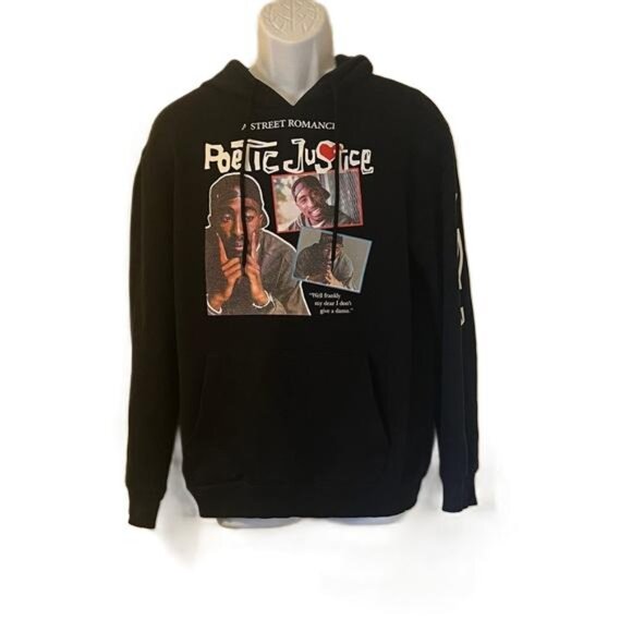 Tupac A Street Romance Poetic Justice Chemistry Black Graphic Hoodie, Small - Picture 1 of 5